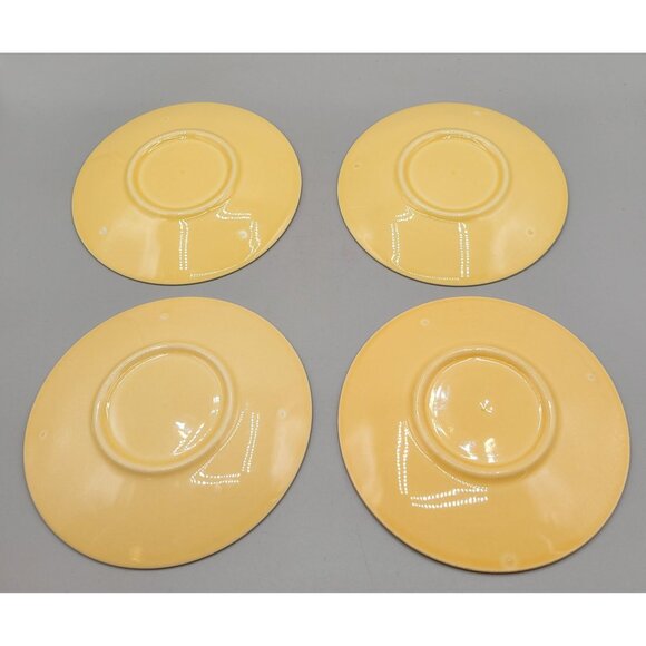 Pharohs Gold Taylor Smith Taylor TST Coffee Cups Saucers Ironstone Set of 4 - Picture 7 of 10